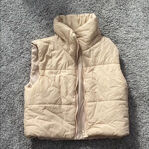 SHEIN Beige Quilted Puffer Vest